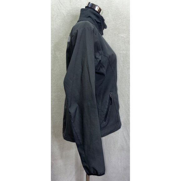 The North Face TNF APEX Zip-Up Soft Shell Jacket Solid Black Pockets Sz S/P #k - Picture 4 of 8